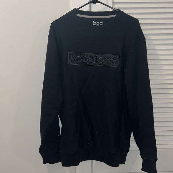 bgd Other - BOOSTGOD, embroidered, black, crew neck sweatshirt, men’s size M. Brand new.
